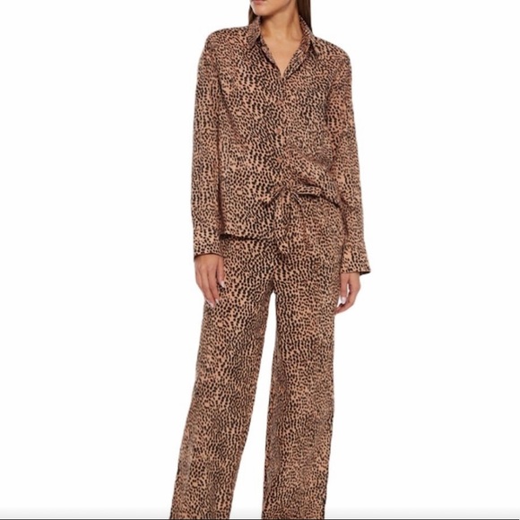 Ulla Johnson Other - NWT Ulla Johnson Ivy Leopard Print Silk Blend Pajama Set, Size P/Small